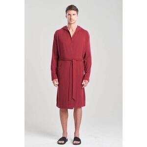 Natori Men’s XL Galen Cotton Modal Hooded Robe NWT